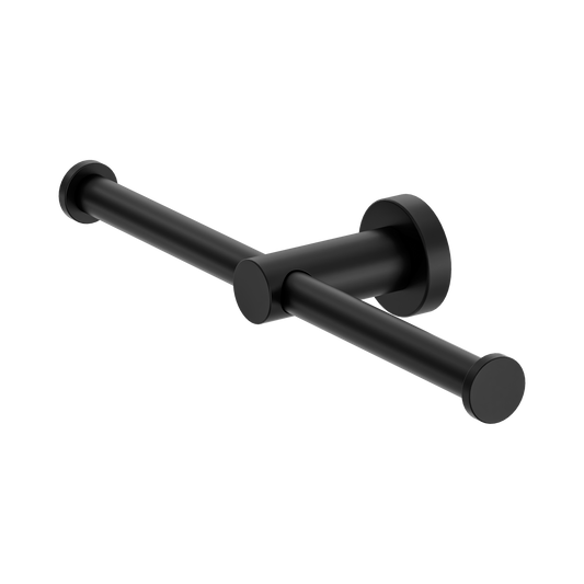 Mecca Double Toilet Roll Holder Matte Black