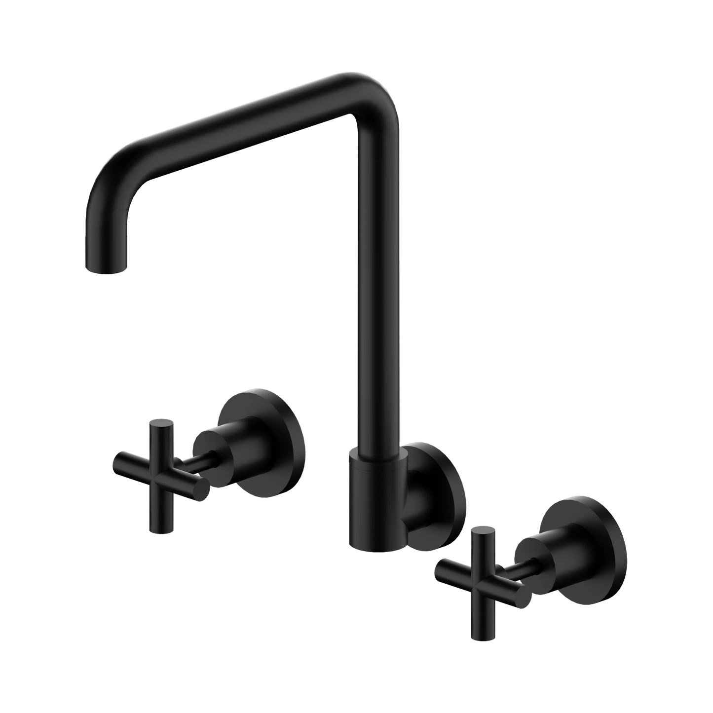 X Plus Wall Kitchen Set Swivel Spout Matte Black