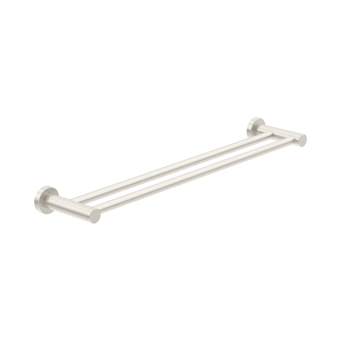 Classic Double Towel Rail 600mm Brushed Nickel