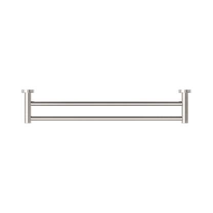 Classic Double Towel Rail 600mm Brushed Nickel