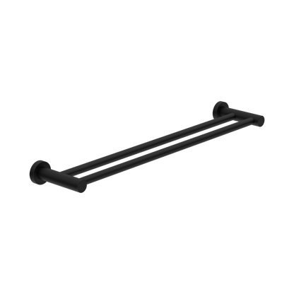Classic Double Towel Rail 600mm Matte Black
