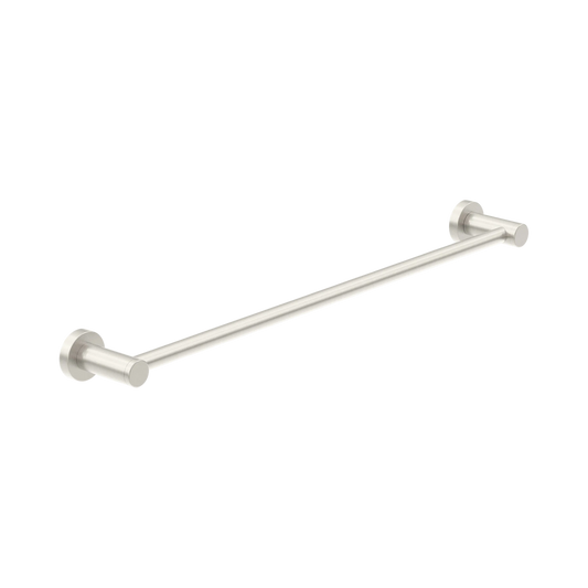 Classic Single Towel Rail 800mm Brushed Nickel