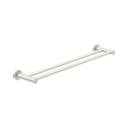 Classic Double Towel Rail 800mm Brushed Nickel