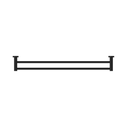 Classic Double Towel Rail 800mm Matte Black