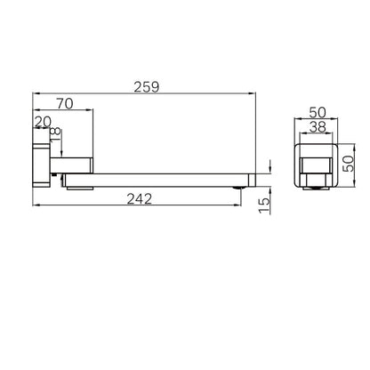 Nero Celia NR206BN  Swivel Bath Spout