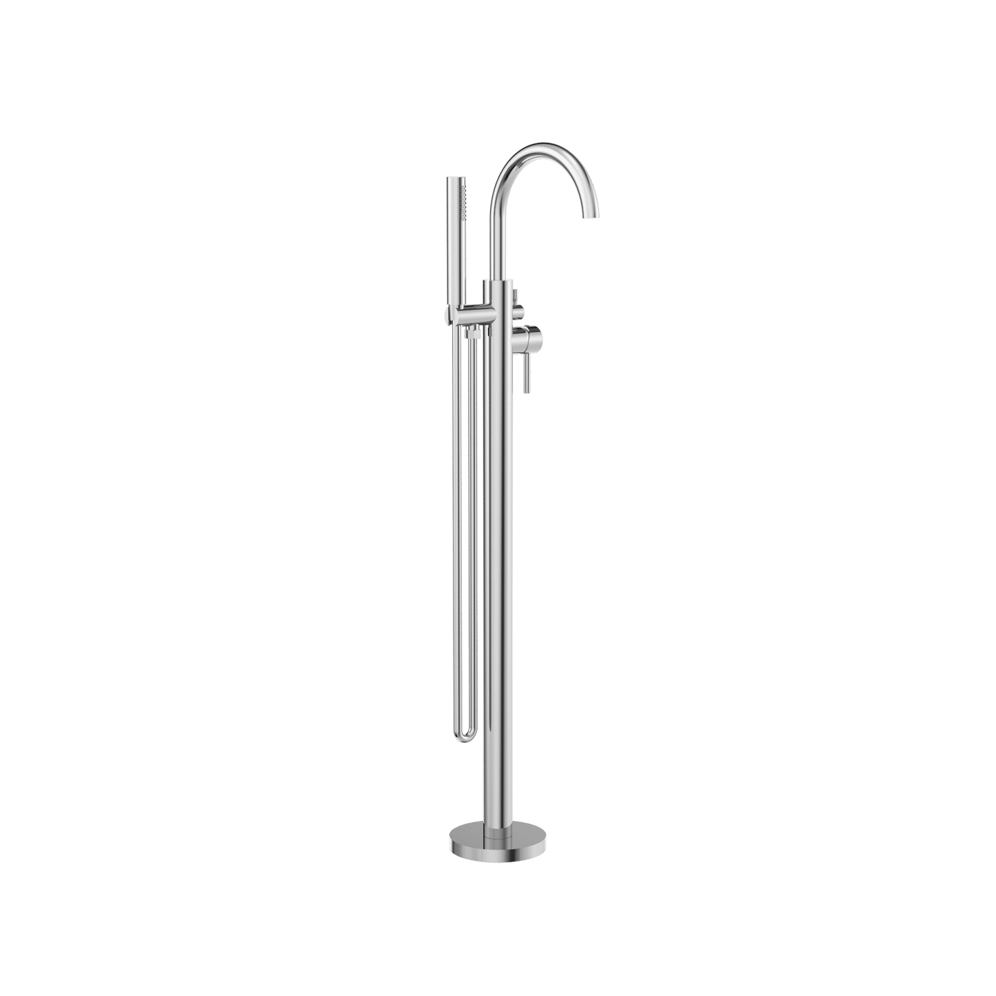 Mecca Round Freestanding Mixer With Hand Shower