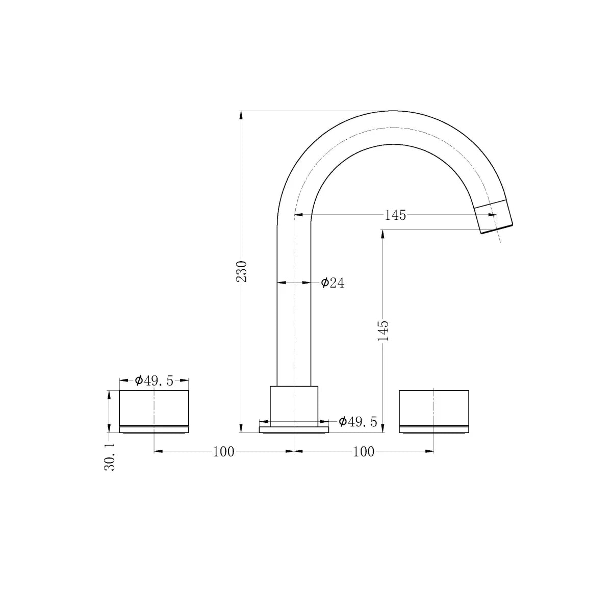 Nero Kara Basin Mixer