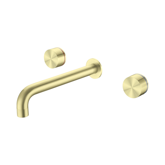 Kara Wall Basin Set 180mm Brushed Gold