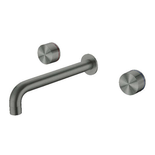 Nero Kara NR211707a180GM Gun Metal Wall Basin/Bath Set 180mm Outlet