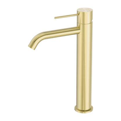 Mecca Tall Basin Mixer Brushed Gold