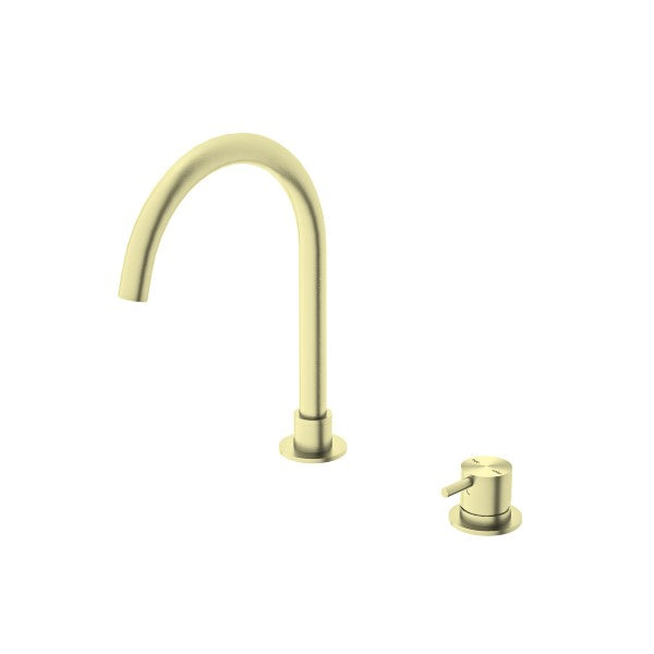 Nero Mecca Hob Basin Mixer with Round Swivel Spout
