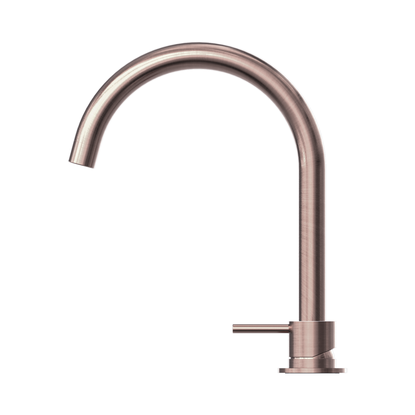 Mecca Hob Basin Mixer Round Swivel Spout Brushed Bronze