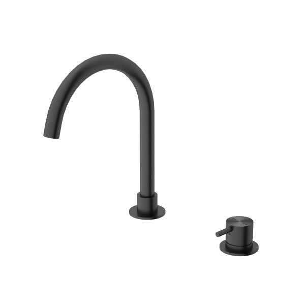 Nero Mecca Hob Basin Mixer with Round Swivel Spout