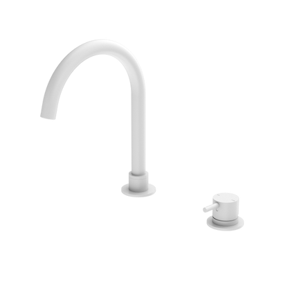 Nero Mecca Hob Basin Mixer with Round Swivel Spout