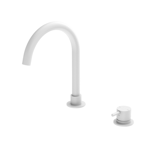 Nero Mecca Hob Basin Mixer with Round Swivel Spout