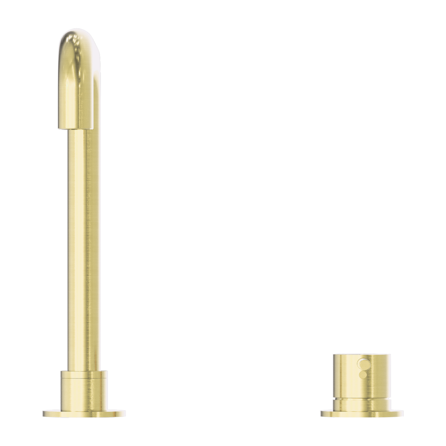 Mecca Hob Basin Mixer Square Swivel Spout Brushed Gold