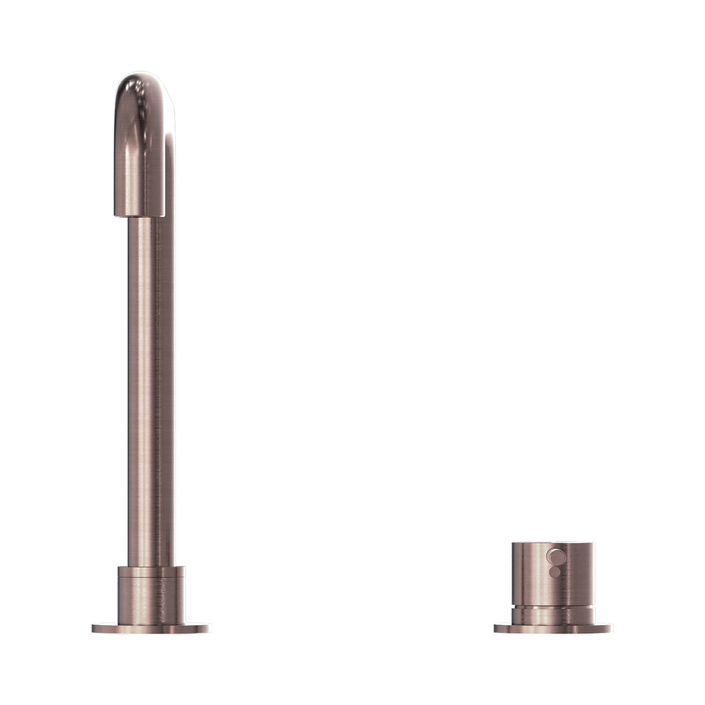 Mecca Hob Basin Mixer Square Swivel Spout Brushed Bronze