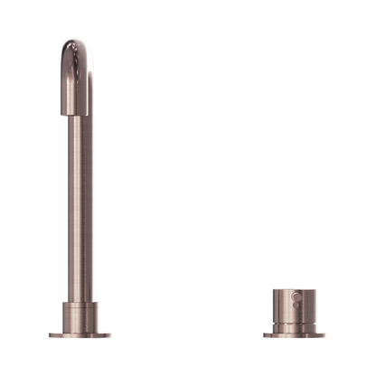 Mecca Hob Basin Mixer Square Swivel Spout Brushed Bronze