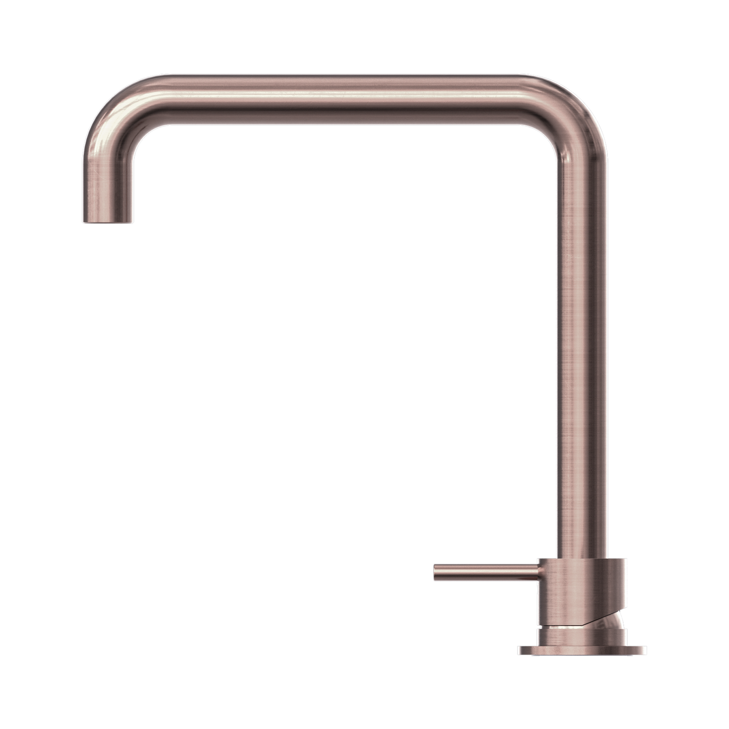 Mecca Hob Basin Mixer Square Swivel Spout Brushed Bronze