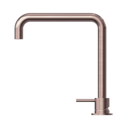 Mecca Hob Basin Mixer Square Swivel Spout Brushed Bronze