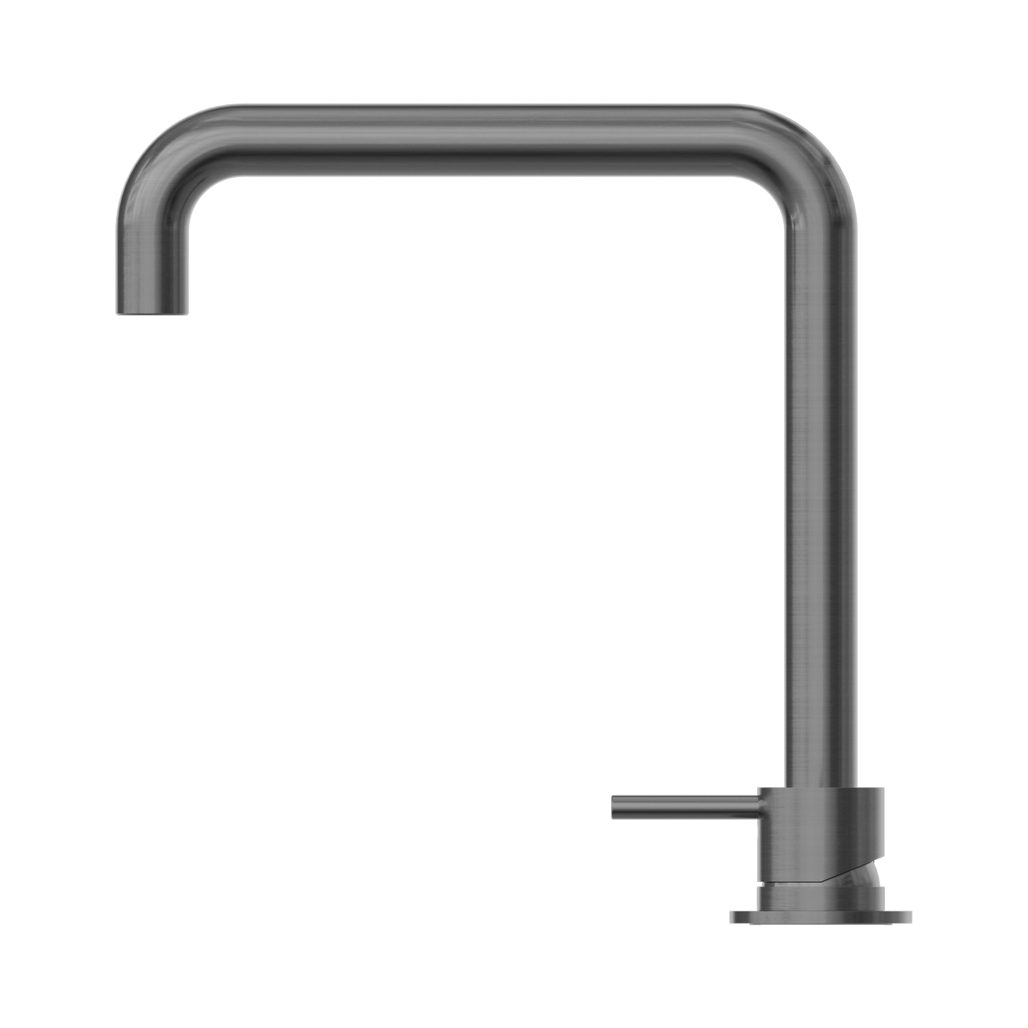 Mecca Hob Basin Mixer Square Swivel Spout Gun Metal