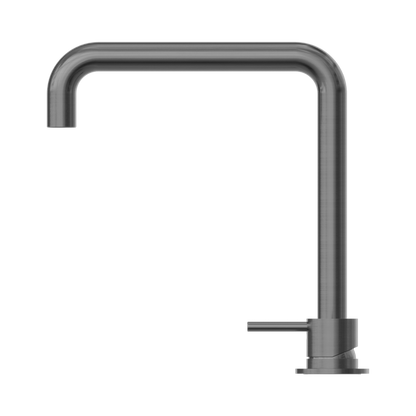 Mecca Hob Basin Mixer Square Swivel Spout Gun Metal