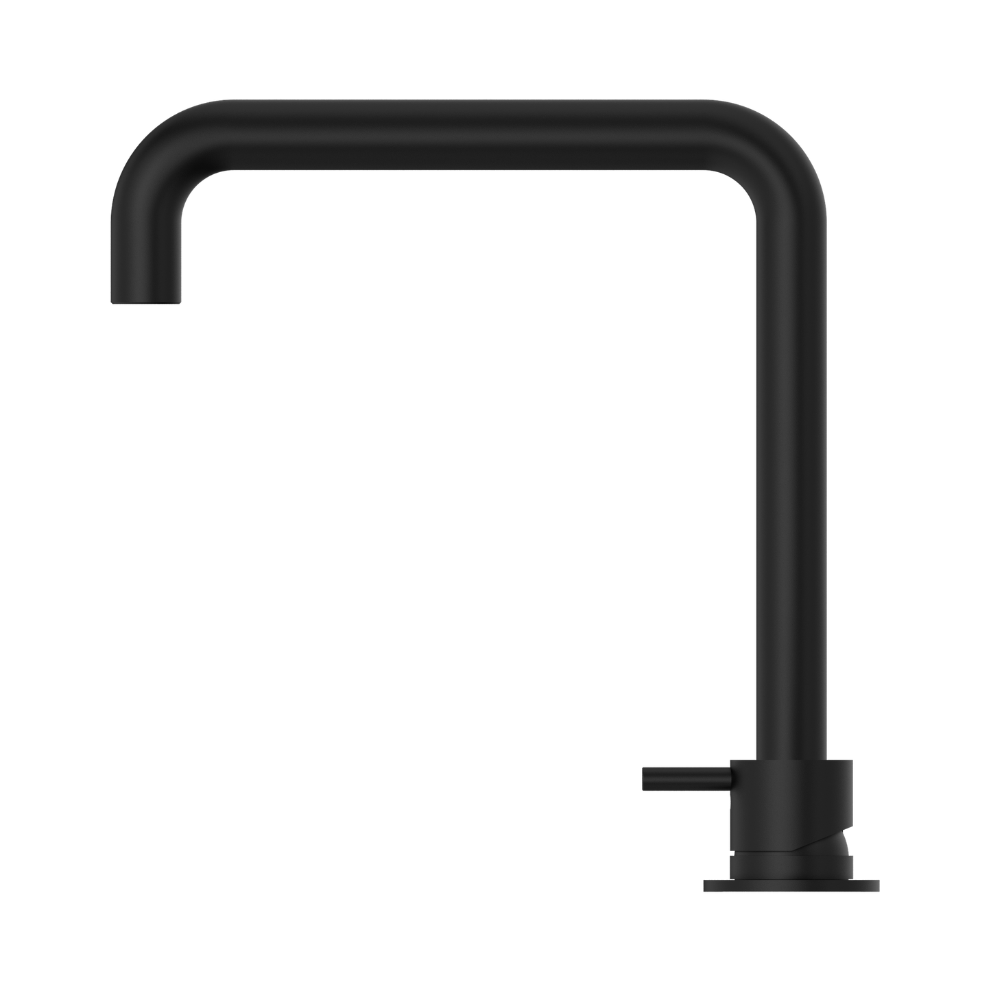 Mecca Hob Basin Mixer Square Swivel Spout Matte Black