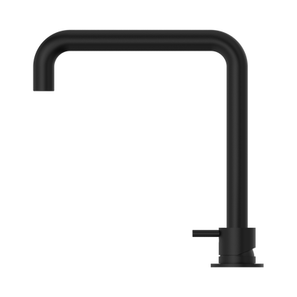 Mecca Hob Basin Mixer Square Swivel Spout Matte Black