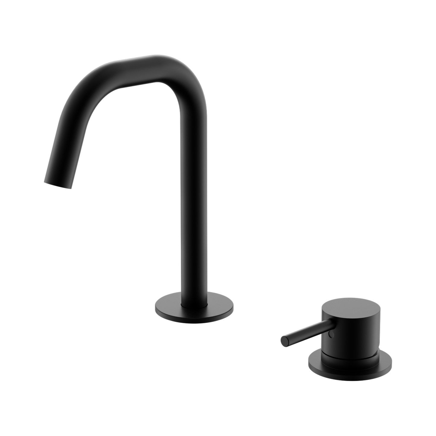 Mecca Hob Baisn Mixer Set Edge Spout Matte Black