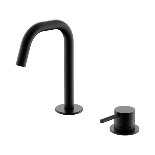 Mecca Hob Baisn Mixer Set Edge Spout Matte Black