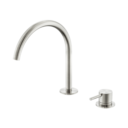 Mecca Hob Bath/Kitchen Mixer Set Arc Spout