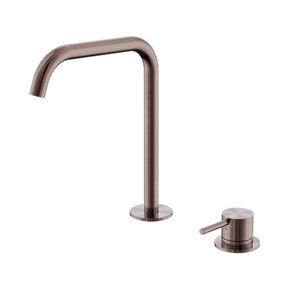Mecca Hob Bath/Kitchen Mixer Set Edge Spout