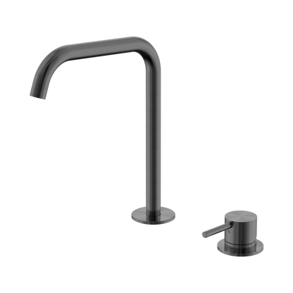 Mecca Hob Bath/Kitchen Mixer Set Edge Spout