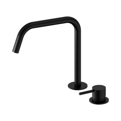 Mecca Hob Bath/Kitchen Mixer Set Edge Spout II Matte Black