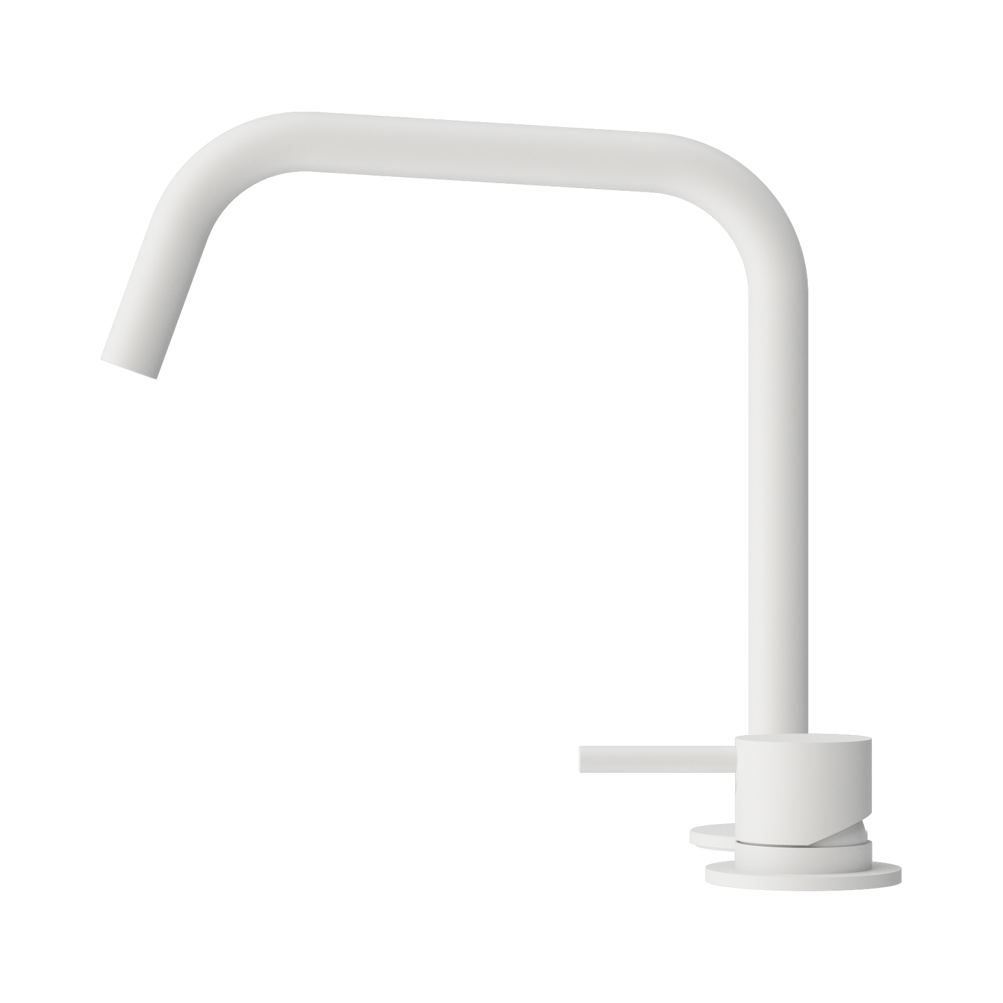 Mecca Hob Bath/Kitchen Mixer Set Edge Spout II Matte White