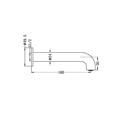 Nero Mecca Basin/Bath Spout