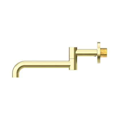 Mecca Wall Mounted Swivel Bath Spout Only 225mm Brushed Gold