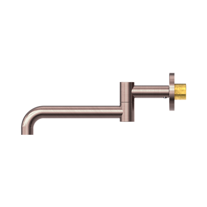 Mecca Wall Mounted Swivel Bath Spout Only 225mm Brushed Bronze