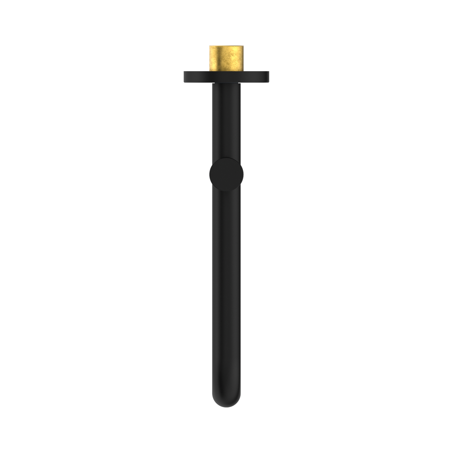 Mecca Wall Mounted Swivel Bath Spout Only 225mm Matte Black
