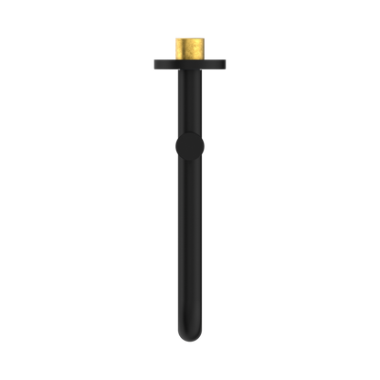 Mecca Wall Mounted Swivel Bath Spout Only 225mm Matte Black