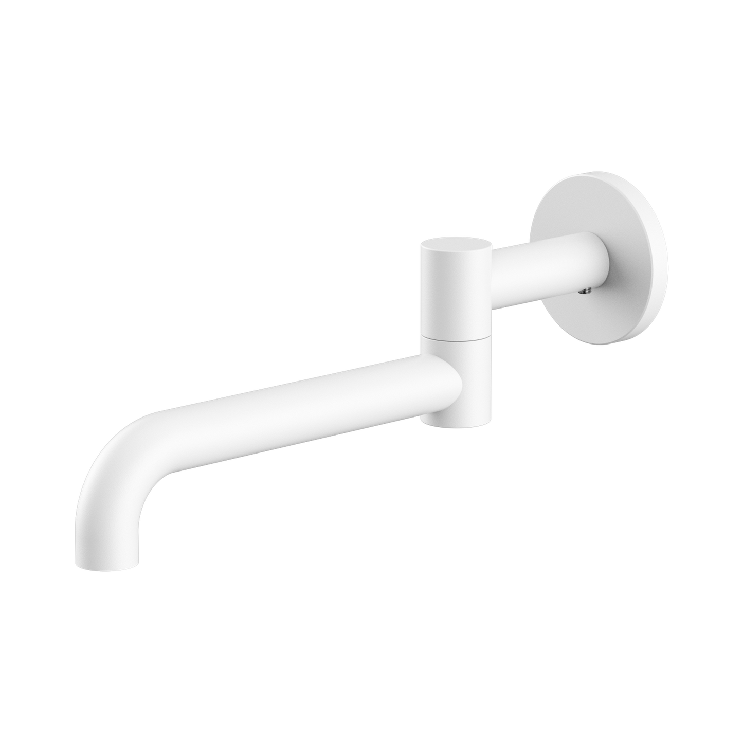 Mecca Wall Mounted Swivel Bath Spout Only 225mm Matte White