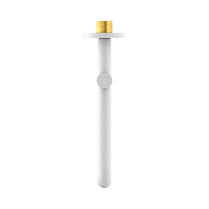 Mecca Wall Mounted Swivel Bath Spout Only 225mm Matte White