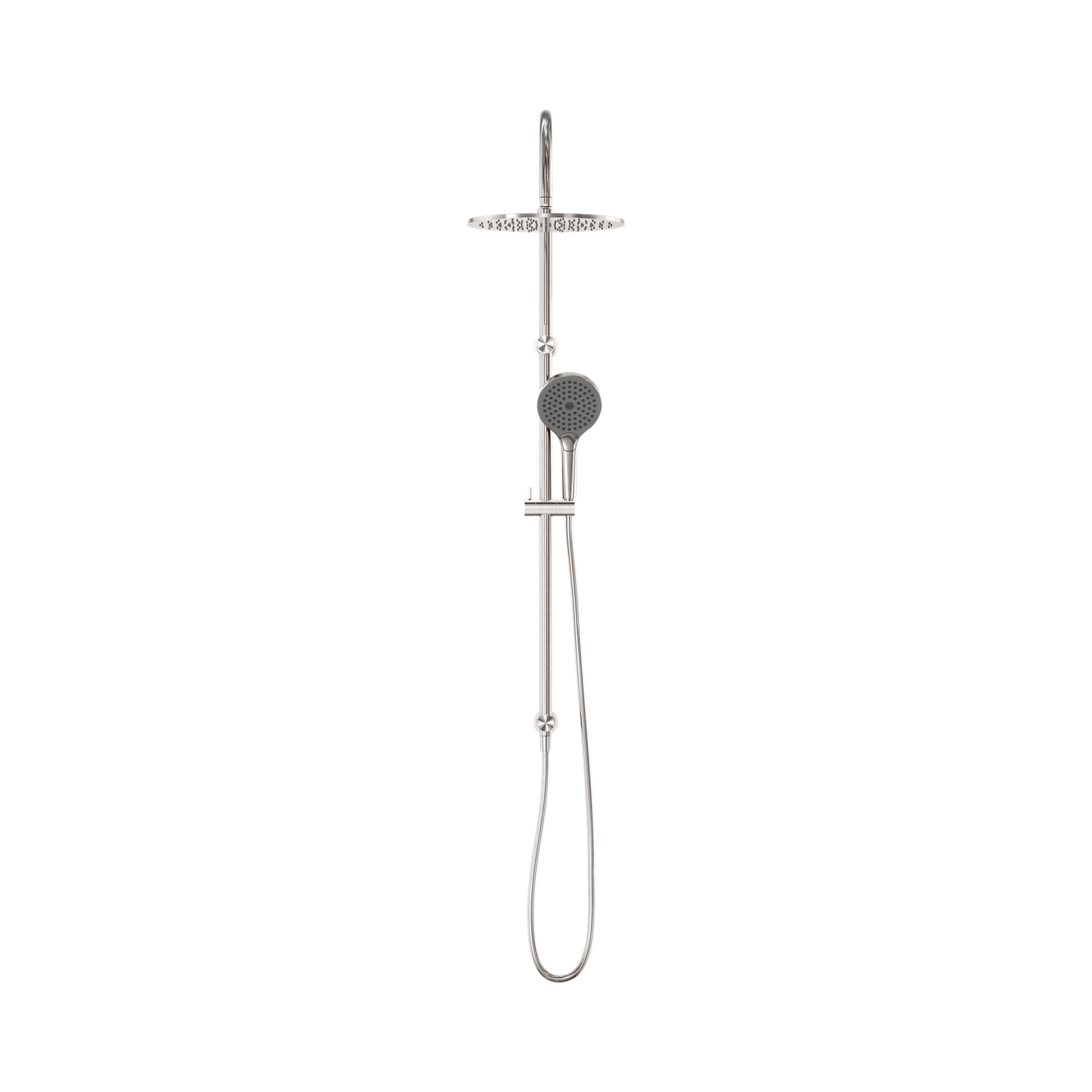 Mecca Twin Shower With Air Shower II Brushed Nickel