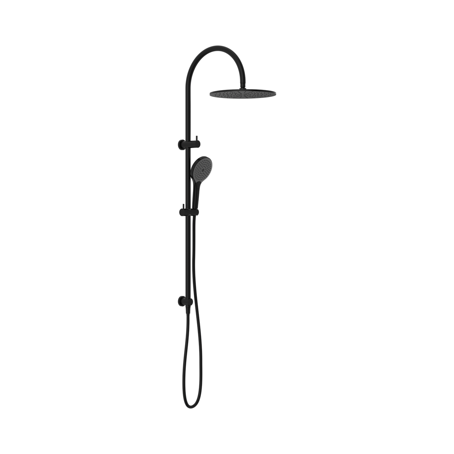 Mecca Twin Shower With Air Shower II Matte Black