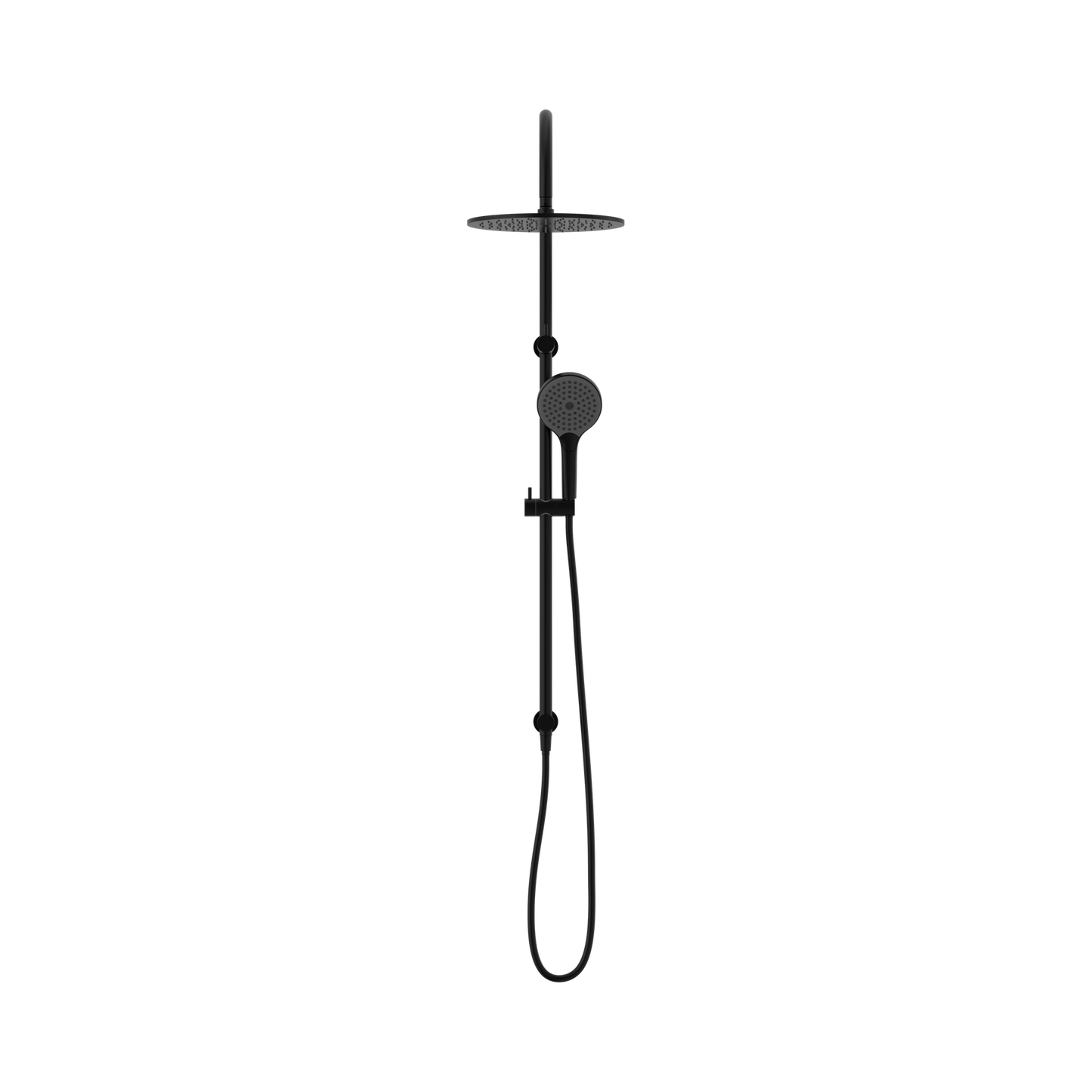 Mecca Twin Shower With Air Shower II Matte Black