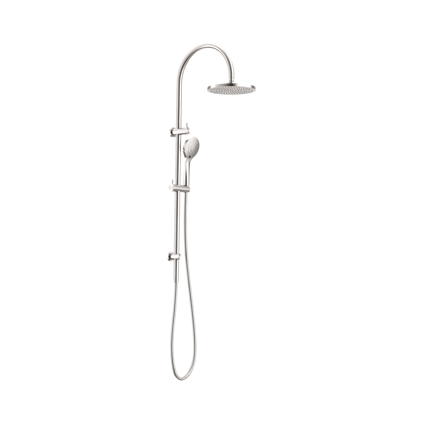 Mecca Twin Shower With Air Shower Brushed Nickel