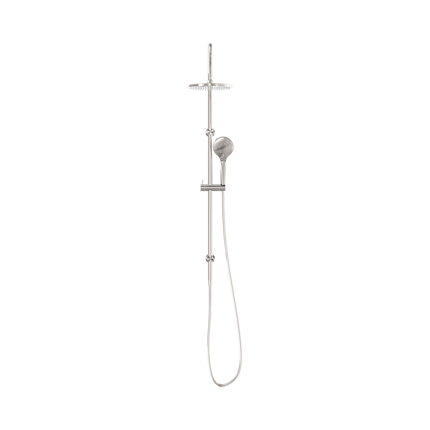 Mecca Twin Shower With Air Shower Brushed Nickel