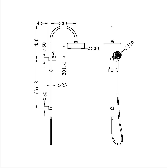 Nero Mecca Twin Shower with Air Shower