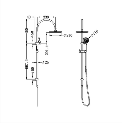 Nero Mecca Twin Shower with Air Shower
