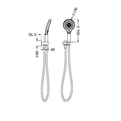 Nero Mecca Bracket with Opal Handset